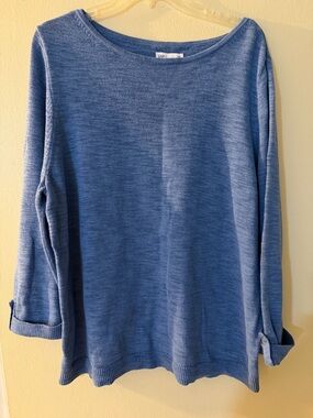Croft & Barrow XXL light blue knit top NWT$29.99 3/4 sleeve Beautiful